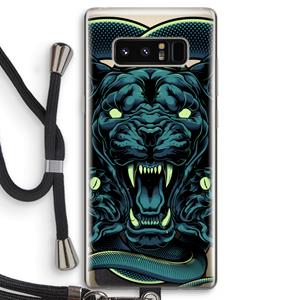CaseCompany Cougar and Vipers: Samsung Galaxy Note 8 Transparant Hoesje met koord