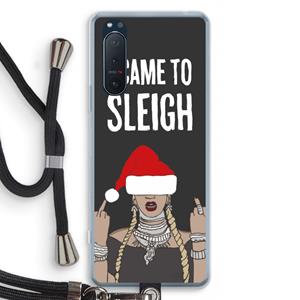 CaseCompany Came To Sleigh: Sony Xperia 5 II Transparant Hoesje met koord