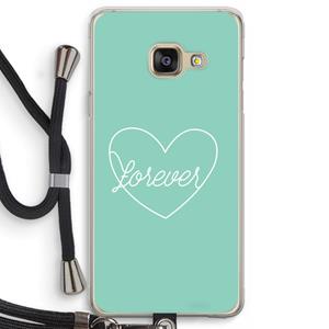 CaseCompany Forever heart pastel: Samsung Galaxy A3 (2016) Transparant Hoesje met koord