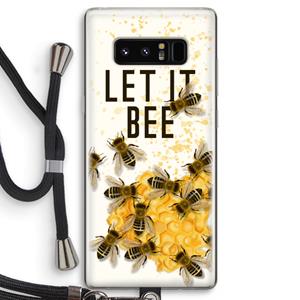 CaseCompany Let it bee: Samsung Galaxy Note 8 Transparant Hoesje met koord
