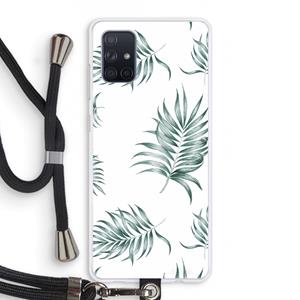 CaseCompany Simple leaves: Samsung Galaxy A71 Transparant Hoesje met koord