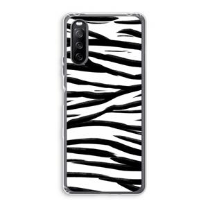CaseCompany Zebra pattern: Sony Xperia 10 III Transparant Hoesje