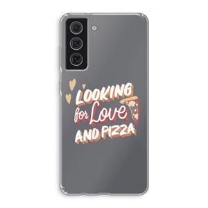 CaseCompany Pizza is the answer: Samsung Galaxy S21 FE Transparant Hoesje