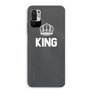 CaseCompany King zwart: Xiaomi Redmi Note 10 5G Transparant Hoesje