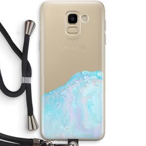 CaseCompany Fantasie pastel: Samsung Galaxy J6 (2018) Transparant Hoesje met koord