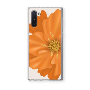 CaseCompany Orange Ellila flower: Samsung Galaxy Note 10 Transparant Hoesje