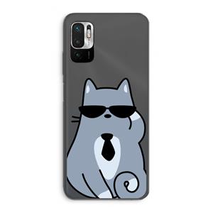 CaseCompany Cool cat: Xiaomi Redmi Note 10 5G Transparant Hoesje