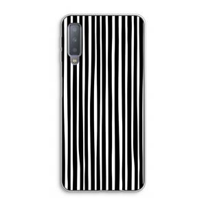 CaseCompany Stripes: Samsung Galaxy A7 (2018) Transparant Hoesje