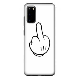 CaseCompany Middle finger white: Samsung Galaxy S20 Tough Case