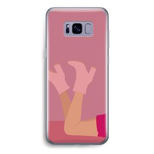 CaseCompany Pink boots: Samsung Galaxy S8 Transparant Hoesje