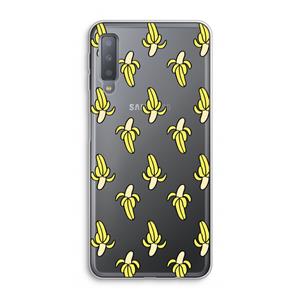 CaseCompany Bananas: Samsung Galaxy A7 (2018) Transparant Hoesje