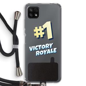 CaseCompany Victory Royale: Samsung Galaxy A22 5G Transparant Hoesje met koord