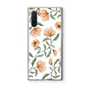 CaseCompany Peachy flowers: Samsung Galaxy Note 10 Transparant Hoesje