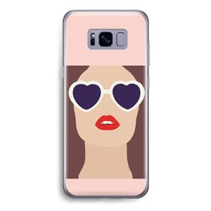 CaseCompany Red lips: Samsung Galaxy S8 Transparant Hoesje