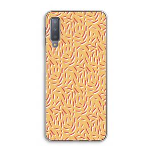 CaseCompany Camouflage: Samsung Galaxy A7 (2018) Transparant Hoesje