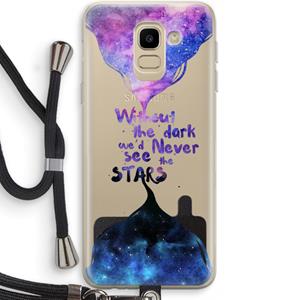 CaseCompany Stars quote: Samsung Galaxy J6 (2018) Transparant Hoesje met koord