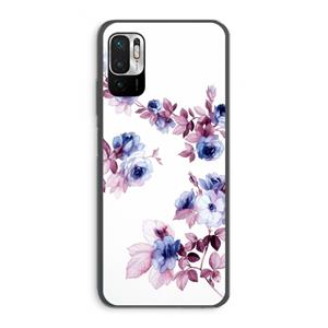 CaseCompany Waterverf bloemen: Xiaomi Redmi Note 10 5G Transparant Hoesje