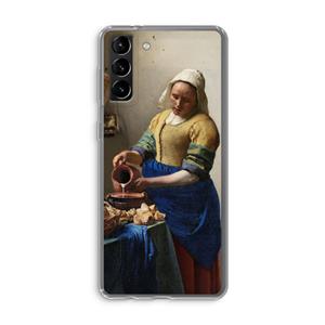 CaseCompany The Milkmaid: Samsung Galaxy S21 Plus Transparant Hoesje