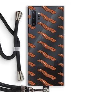 CaseCompany Bacon to my eggs #2: Samsung Galaxy Note 10 Plus Transparant Hoesje met koord