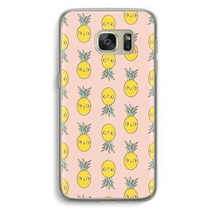 CaseCompany Ananas: Samsung Galaxy S7 Transparant Hoesje