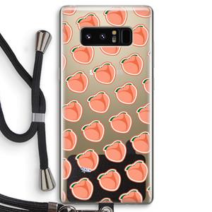 CaseCompany Just peachy: Samsung Galaxy Note 8 Transparant Hoesje met koord