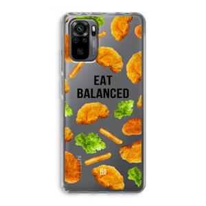 CaseCompany Eat Balanced: Xiaomi Redmi Note 10 Pro Transparant Hoesje