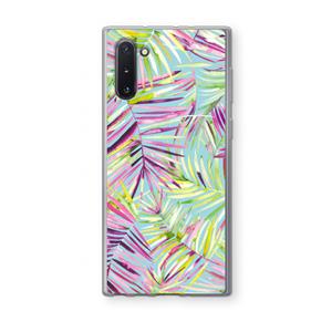 CaseCompany Tropical Palms Blue: Samsung Galaxy Note 10 Transparant Hoesje