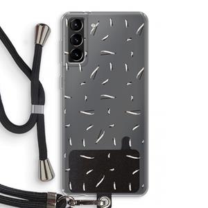 CaseCompany Hipster stripes: Samsung Galaxy S21 Plus Transparant Hoesje met koord