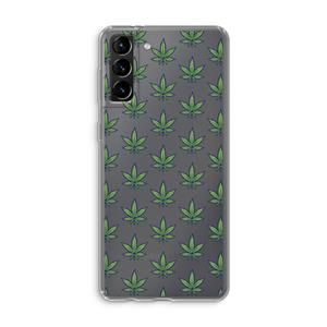CaseCompany Weed: Samsung Galaxy S21 Plus Transparant Hoesje