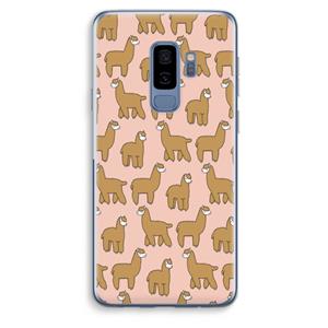 CaseCompany Alpacas: Samsung Galaxy S9 Plus Transparant Hoesje