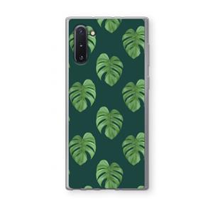 CaseCompany Monstera leaves: Samsung Galaxy Note 10 Transparant Hoesje