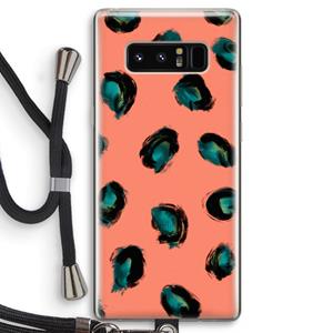 CaseCompany Pink Cheetah: Samsung Galaxy Note 8 Transparant Hoesje met koord