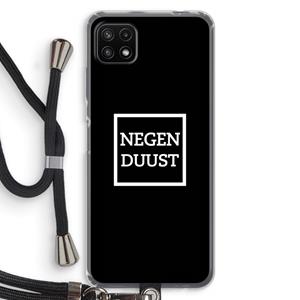 CaseCompany Negenduust black: Samsung Galaxy A22 5G Transparant Hoesje met koord