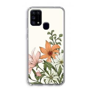 CaseCompany Floral bouquet: Samsung Galaxy M31 Transparant Hoesje