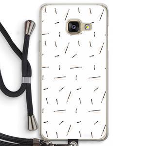 CaseCompany Hipster stripes: Samsung Galaxy A3 (2016) Transparant Hoesje met koord