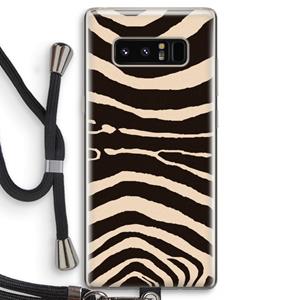 CaseCompany Arizona Zebra: Samsung Galaxy Note 8 Transparant Hoesje met koord