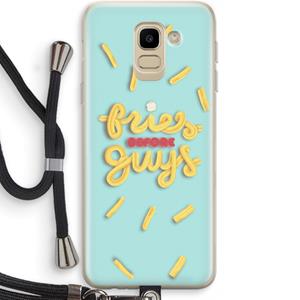 CaseCompany Always fries: Samsung Galaxy J6 (2018) Transparant Hoesje met koord