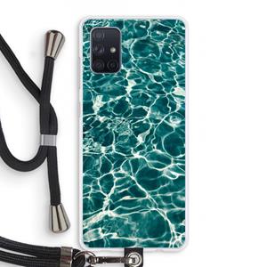 CaseCompany Weerkaatsing water: Samsung Galaxy A71 Transparant Hoesje met koord