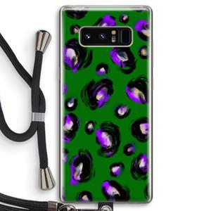 CaseCompany Green Cheetah: Samsung Galaxy Note 8 Transparant Hoesje met koord