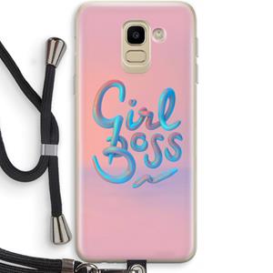 CaseCompany Girl boss: Samsung Galaxy J6 (2018) Transparant Hoesje met koord