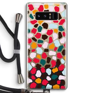 CaseCompany Colored Giraffe: Samsung Galaxy Note 8 Transparant Hoesje met koord