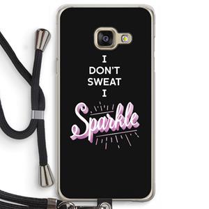 CaseCompany Sparkle quote: Samsung Galaxy A3 (2016) Transparant Hoesje met koord