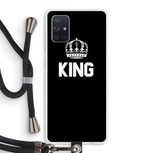 CaseCompany King zwart: Samsung Galaxy A71 Transparant Hoesje met koord