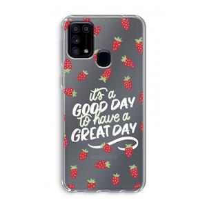 CaseCompany Don't forget to have a great day: Samsung Galaxy M31 Transparant Hoesje