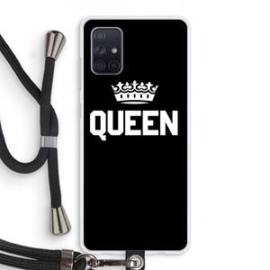 CaseCompany Queen zwart: Samsung Galaxy A71 Transparant Hoesje met koord