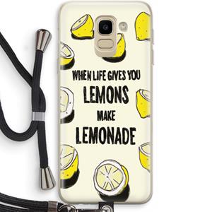 CaseCompany Lemonade: Samsung Galaxy J6 (2018) Transparant Hoesje met koord