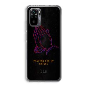 CaseCompany Praying For My Haters: Xiaomi Redmi Note 10 Pro Transparant Hoesje