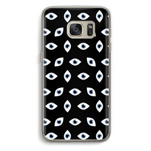 CaseCompany Eyes pattern: Samsung Galaxy S7 Transparant Hoesje