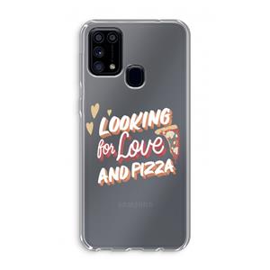 CaseCompany Pizza is the answer: Samsung Galaxy M31 Transparant Hoesje