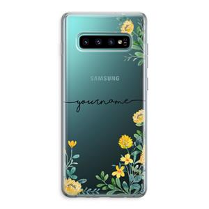 CaseCompany Gele bloemen: Samsung Galaxy S10 Plus Transparant Hoesje